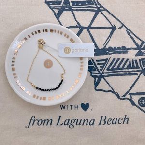 NWT! gorjana Laguna Gem Adj. Bracelet (Black Spinel)